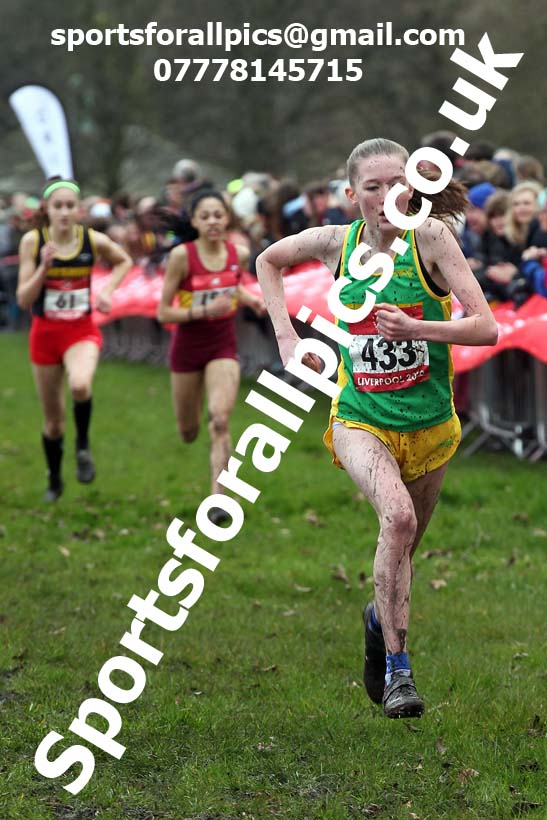 Junior girls, 2020 New Balance English Schools Champs., Sefton Park, Liverpool. Photo: David T. Hewitson/Sports for All Pics
